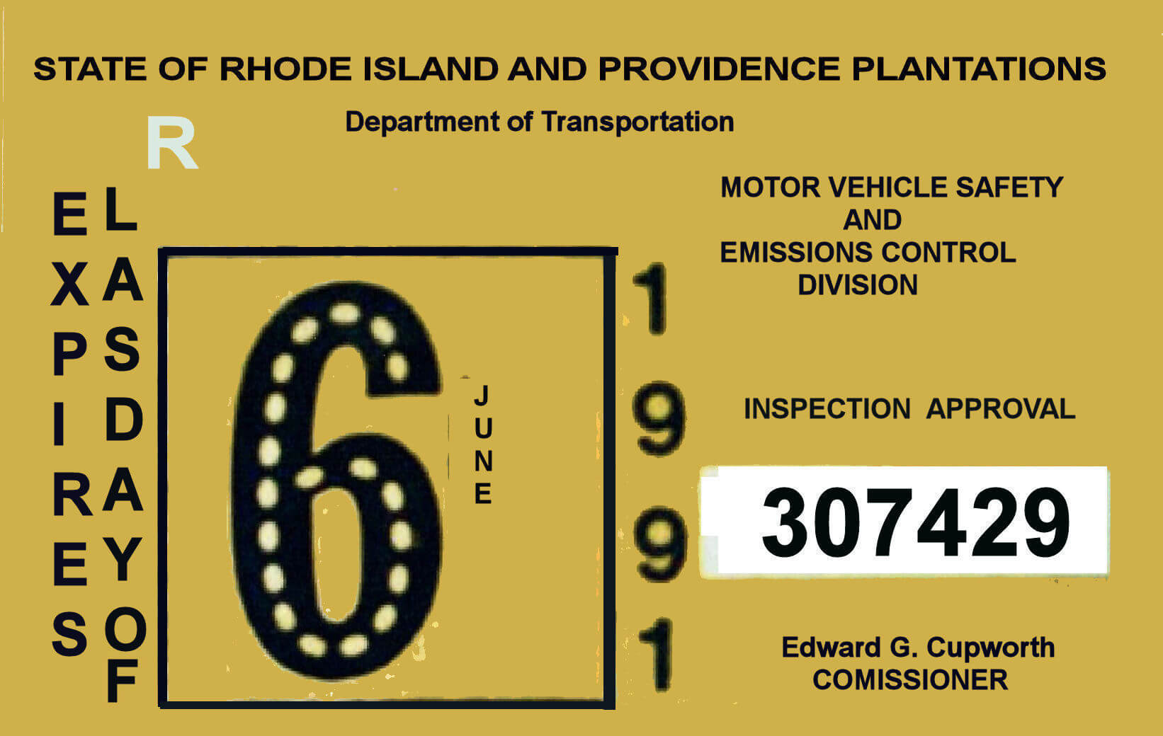 (image for) 1991 RI Inspection
